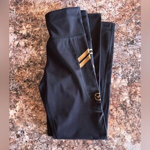 Virus Black and Gold Leggings